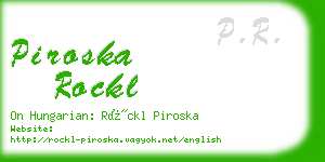 piroska rockl business card